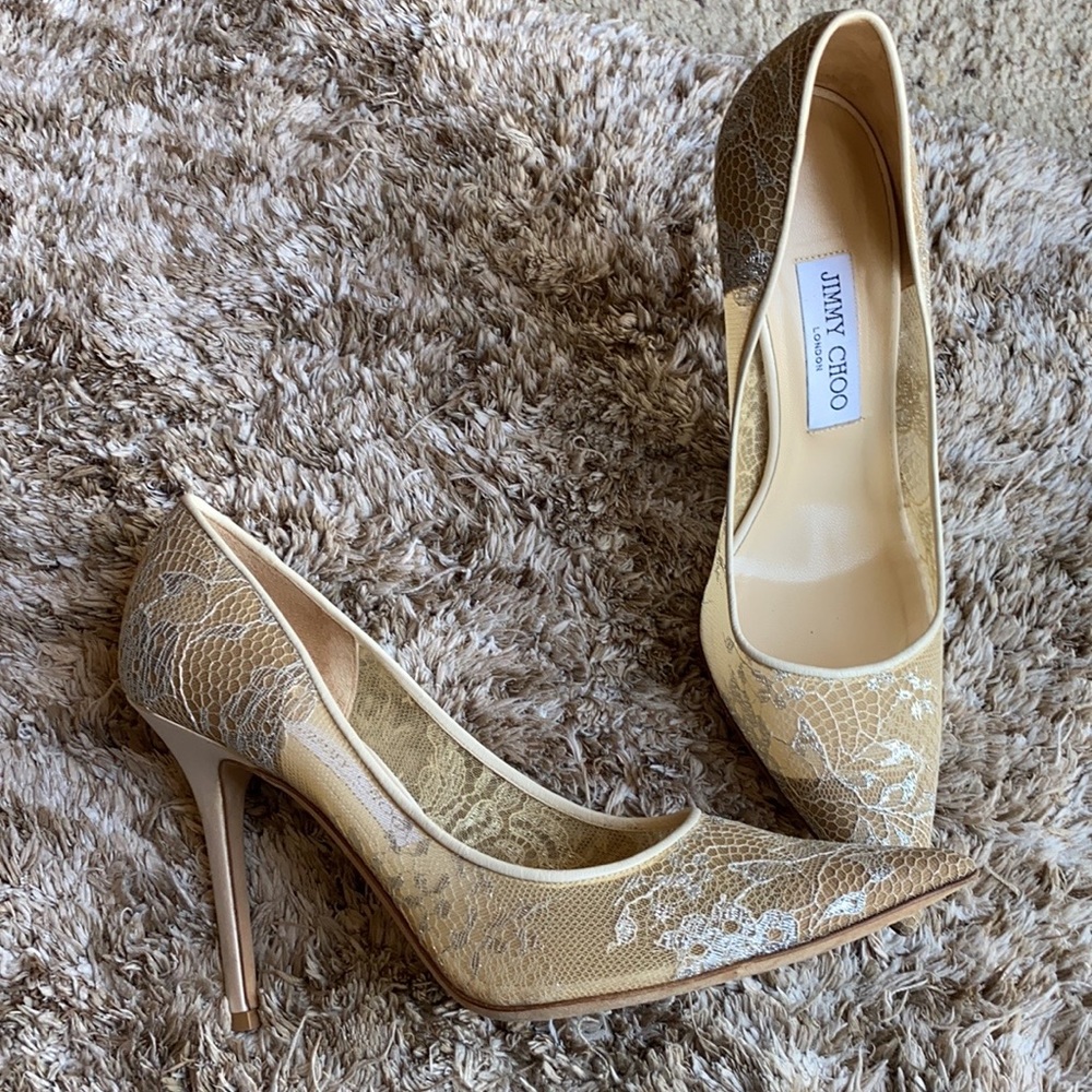 Jimmy choo lace heels
